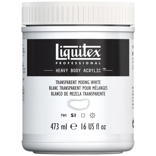 382602, Liquitex Heavy Body, Transparent Mixing White, 16oz