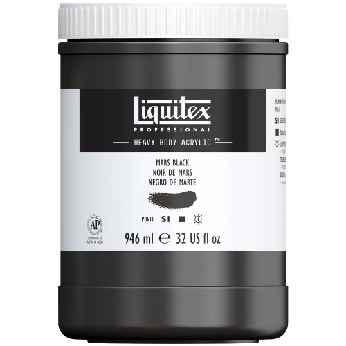 382623, Liquitex Heavy Body, Mars Black, 32oz