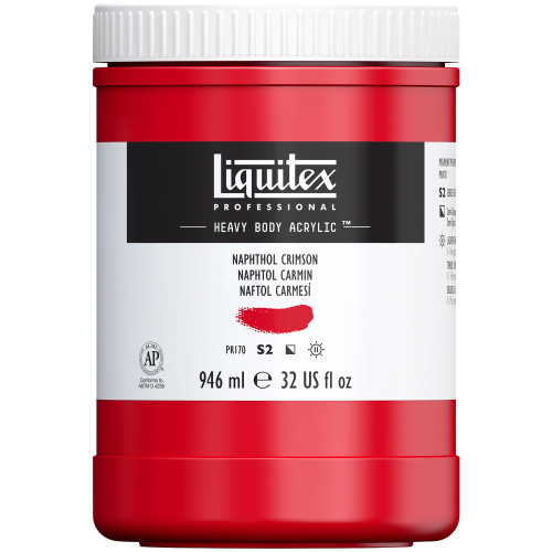 382624, Liquitex Heavy Body, Naphthol  Crimson, 32oz