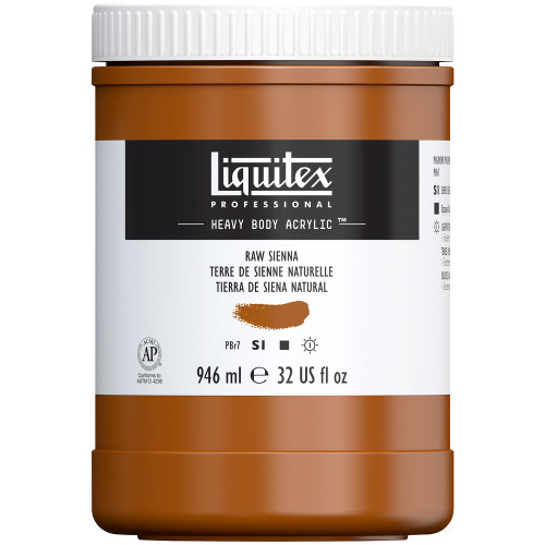 382626, Liquitex Heavy Body, Raw Sienna, 32oz