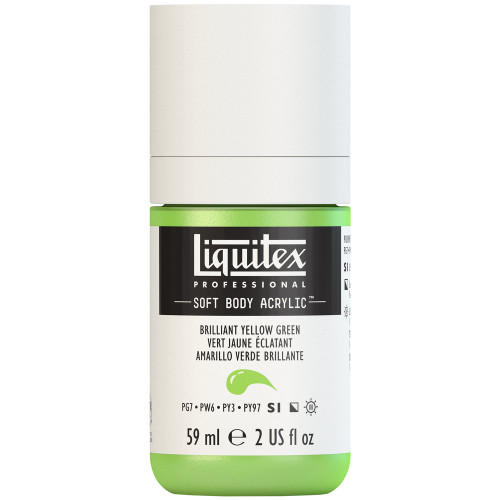 382404, Liquitex Soft Body, Brilliant Yellow Green, 2oz