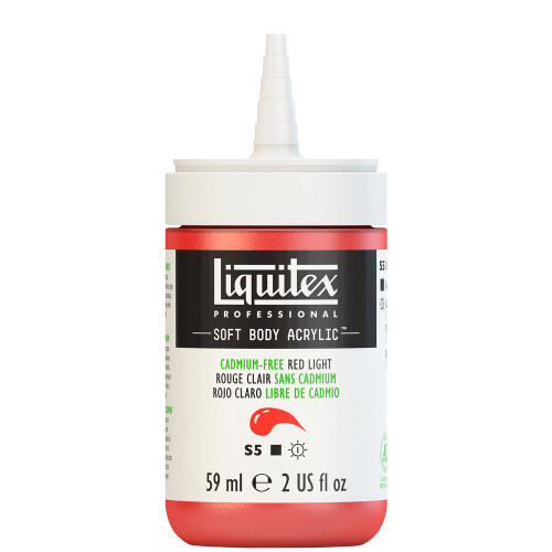 382410, Liquitex Soft Body, Cadmium-Free Red Light, 2oz