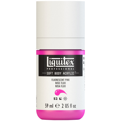 382429, Liquitex Soft Body, Fluorescent Pink, 2oz