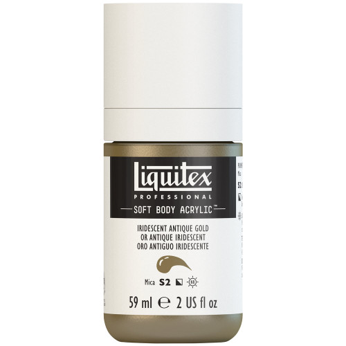 382437, Liquitex Soft Body, Iridescent Antique Gold, 2oz