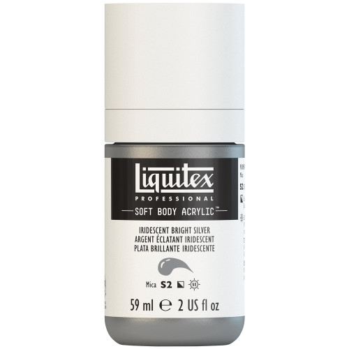 382439, Liquitex Soft Body, Iridescent Bright Silver, 2oz