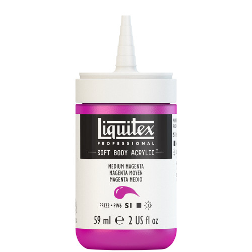 382451, Liquitex Soft Body, Medium Magenta, 2oz