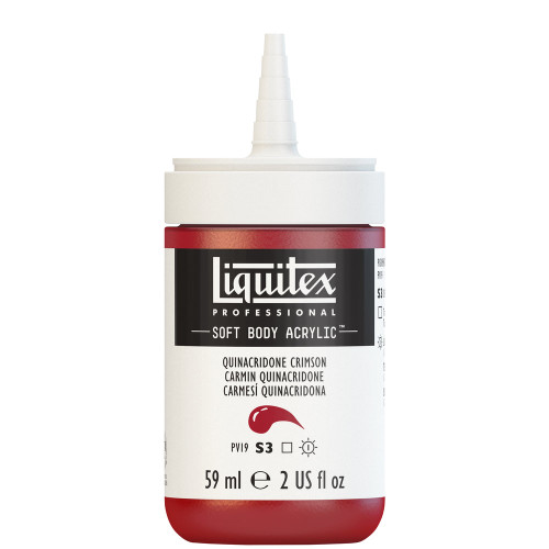 382474, Liquitex Soft Body, Quinacridone Crimson, 2oz