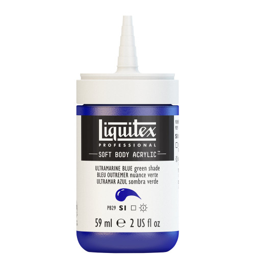 382490, Liquitex Soft Body, Ultramarine Blue green shade, 2oz