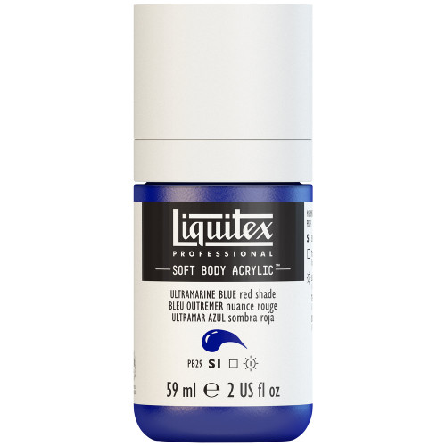 382491, Liquitex Soft Body, Ultramarine Blue red shade, 2oz