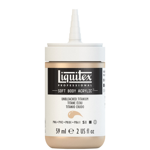 382492, Liquitex Soft Body, Unbleached Titanium, 2oz
