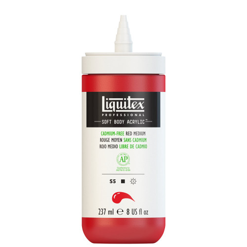 382528, Liquitex Soft Body, Cadmium-Free Red Medium,  8oz