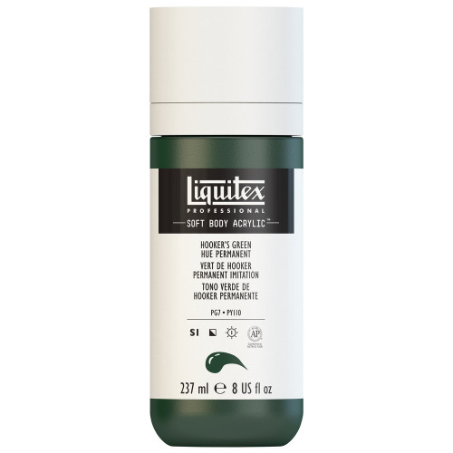 382531, Liquitex Soft Body, Hooker's Green Hue Permanent,  8oz