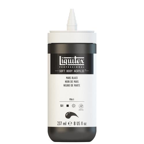 382535, Liquitex Soft Body, Mars Black,  8oz