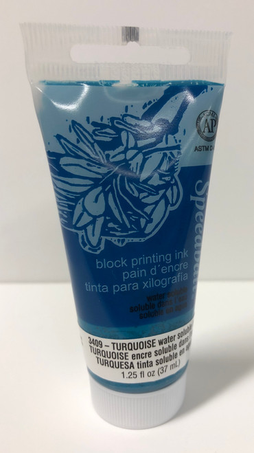 623409, Water-Soluble Block Printing Ink, 1.25oz    Turquoise