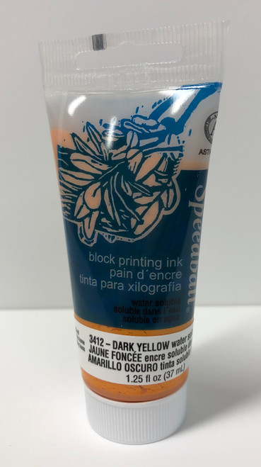 623412, Water-Soluble Block Printing Ink, 1.25oz    Dark Yellow