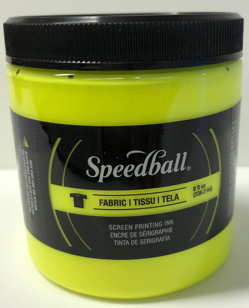 6245653, Fabric Screen Printing Ink,  8oz.    Fluorescent Yellow