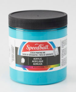 624633, Acrylic Screen Printing Ink,  8oz.   Peacock Blue