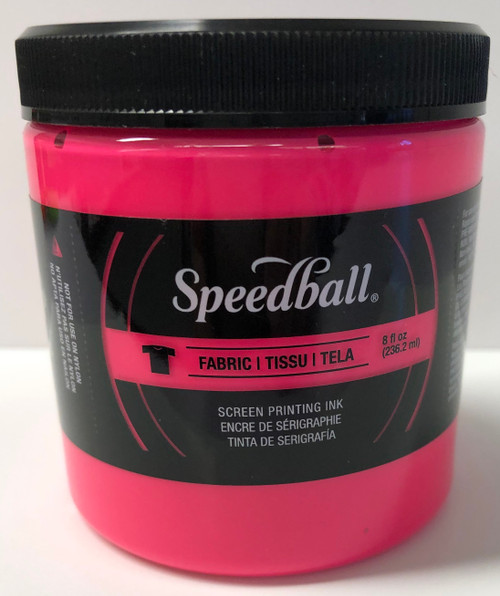 624687, Fabric Screen Printing Ink,  8oz.    Fluorescent Hot Pink