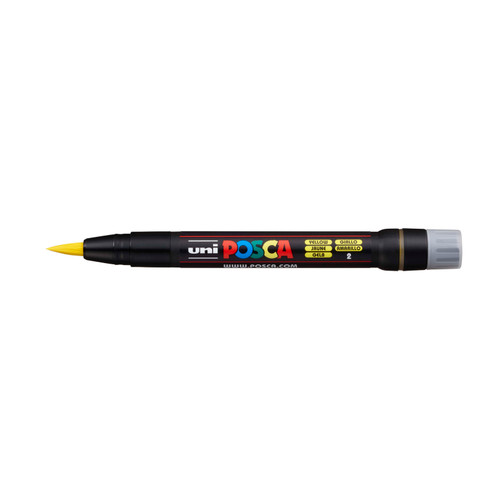 439202, Posca Brush Marker,   Yellow