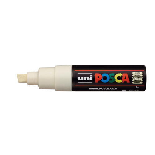 439334, Posca Broad Chisel Marker,   Ivory