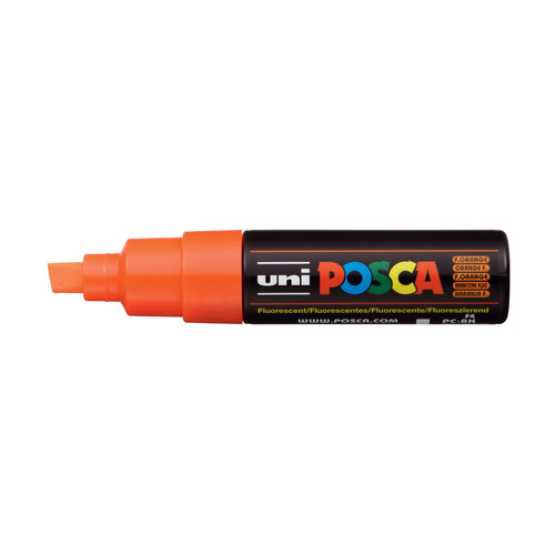 439344, Posca Broad Chisel Marker,   Fluorescent Orange