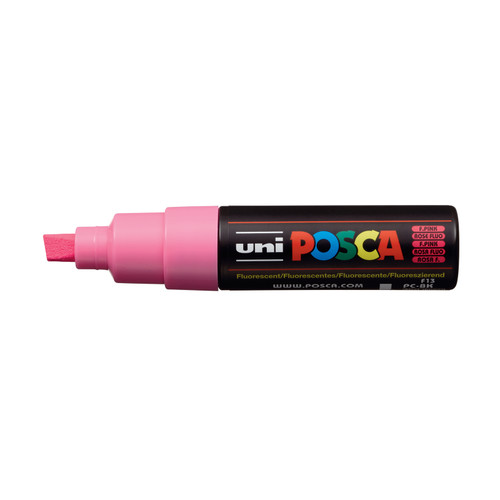 439349, Posca Broad Chisel Marker,   Fluorescent Pink