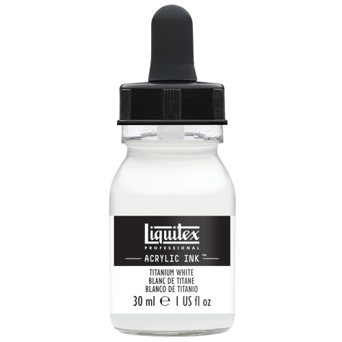 518210, Liquitex Acrylic Ink, Titanium White, 1 oz