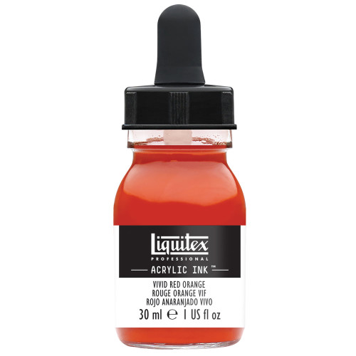 518236, Liquitex Acrylic Ink, Red Orange, 1 oz