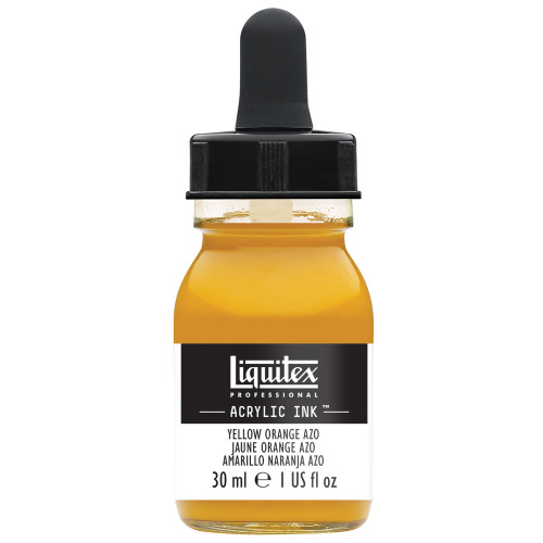 518238, Liquitex Acrylic Ink, Yellow Orange Azo, 1 oz