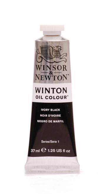 372754, Winton Oil Colour, Ivory Black, 37ml.