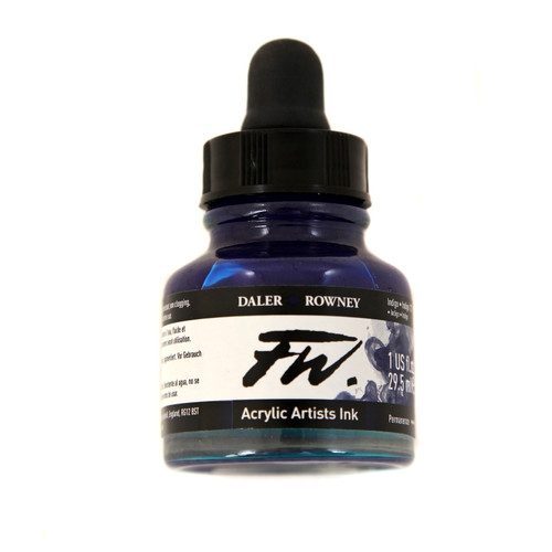 511860, FW Acrylic Ink, Indigo, 1 oz