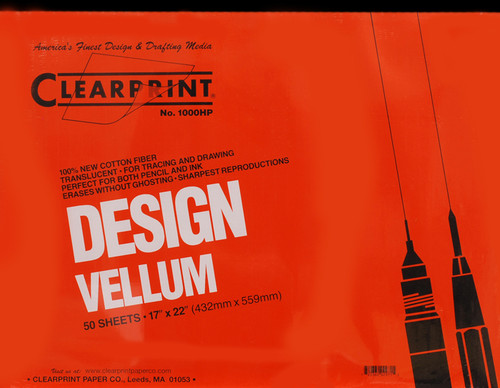 313023, 1000H Vellum, 17" x 22", 50 Sheets