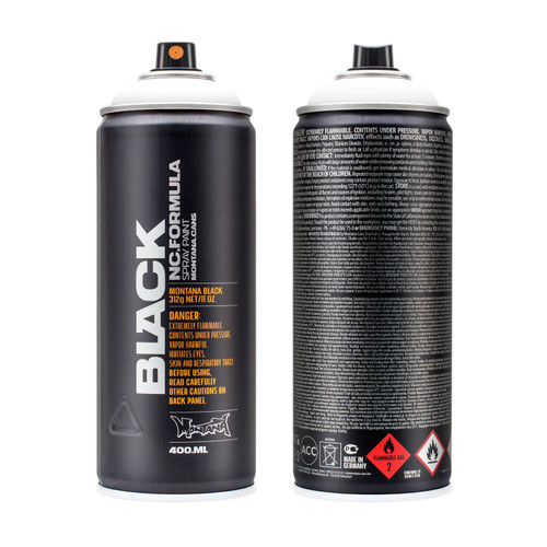379163, Montana BLACK Spray Paint, 400ml, White