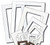 343200, Pre-Cut Mat, White, Assorted Sizes, 60/mats