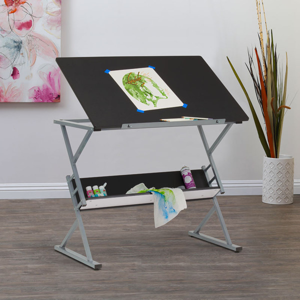 700214, Prime Drawing Table, 24" x 36", Black