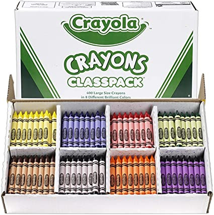 438146, Crayola Crayon Classpack 400/ total. 8 Colors.