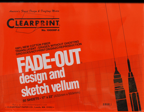 313523, Fadeout Vellum, 17" x 22" 8x8, 50 Sheets