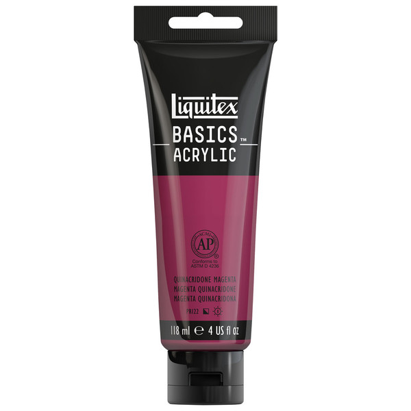 372230, Liquitex Basics, Quinacridone Magenta, 4oz.