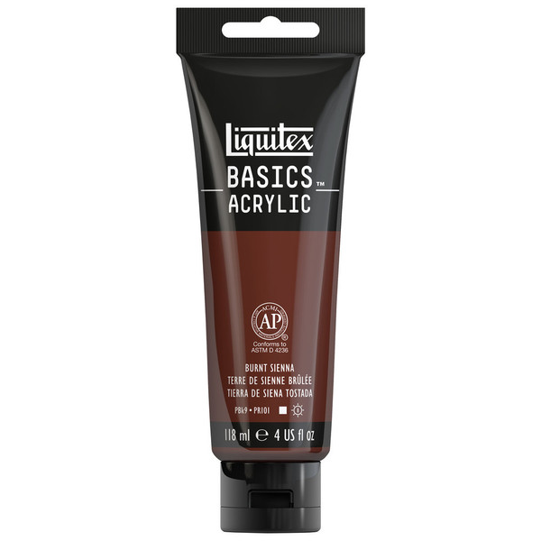 372232, Liquitex Basics, Burnt Sienna, 4oz.