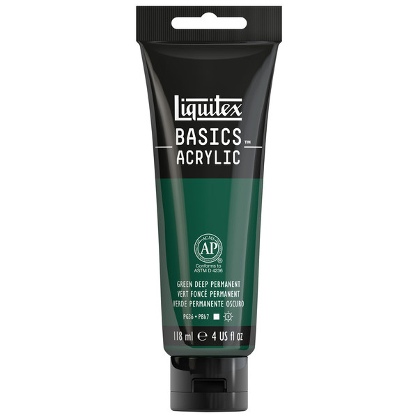 372256, Liquitex Basics, Permament Green Deep, 4oz.