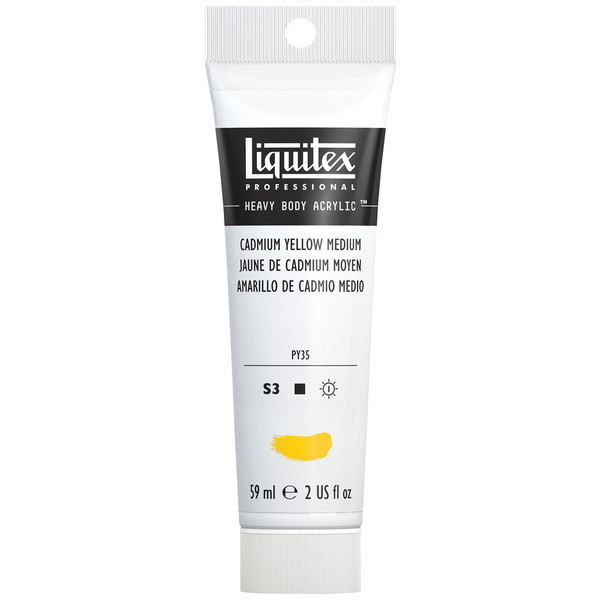 372008, Liquitex Heavy Body, Cadmium Yellow Medium, 2oz.