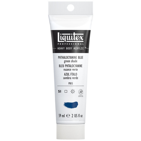 372022, Liquitex Heavy Body, Phthalo Blue (Green Shade), 2oz.