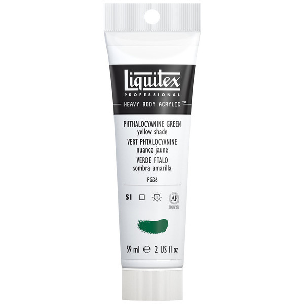 372048, Liquitex Heavy Body, Phthalo Green (Yellow Shade), 2oz.