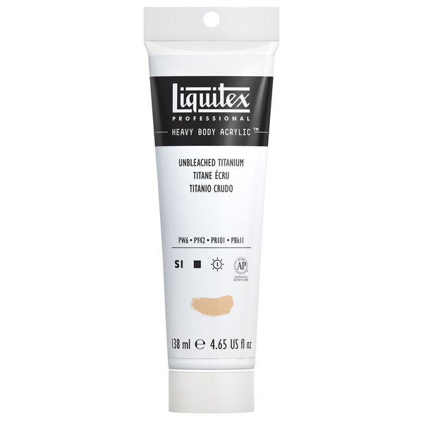 372219, Liquitex Heavy Body, Unbleached Titanium, 4.65oz