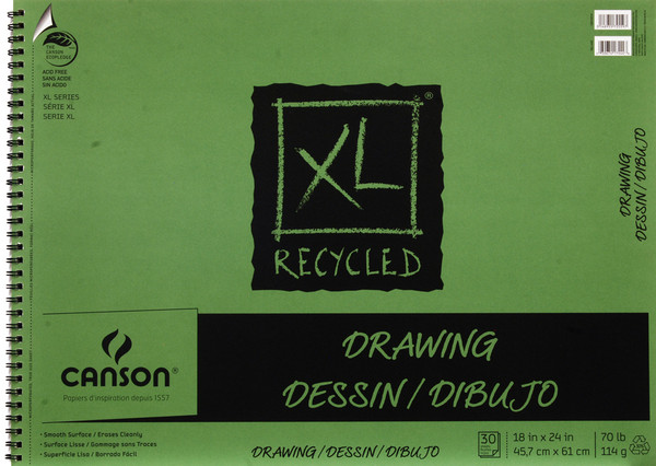 341631, Canson XL Recycled Drawing, 18" x 24"