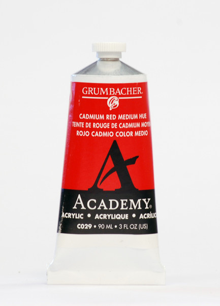 373505, Grumbacher Academy Acrylics, Cadmium Red Medium, 90ml.