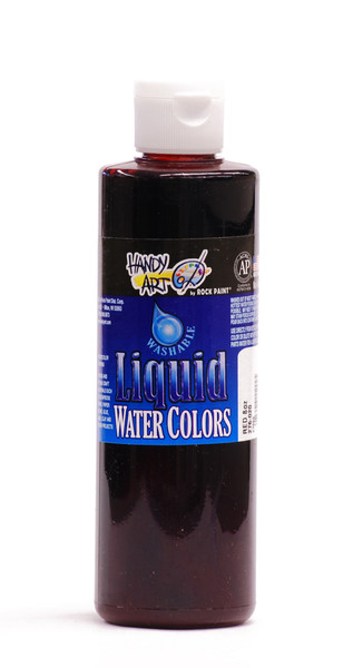 382112, Handy Art Washable  Liquid Watercolor, Red, 8oz.