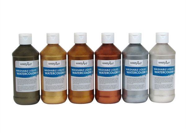 382126, Handy Art Metallic Watercolor Kit, 6 colors, 8oz.