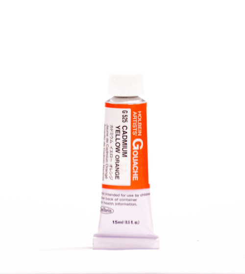 375755, Holbein Designer Gouache, Cadmium Yellow Orange, 15ml.