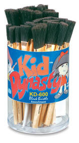 406928, Kid Dynasty KD-600 Black Bristle Stubby, 30/pc.